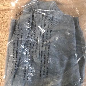 Mens XS blue zip up sweater